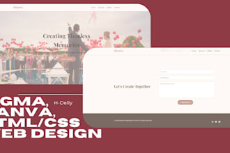 create aesthetic websites with HTML CSS, figma, or canva