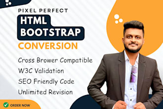 convert figma to html, xd, psd to html, javascript responsive bootstrap 5