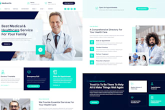 design medical website, healthcare website, doctor, hospital website