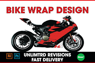create wraps designs for your bike, motorcycle or motorbike and dirt bike