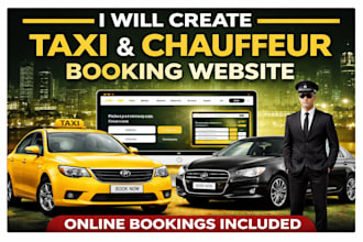 create taxi, limousine and chauffeur booking website with online booking system