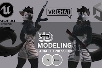 do custom 3d character model vrchat furry avatar nsfw model