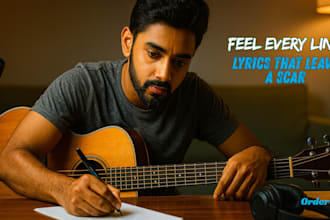 write custom poetic lyrics and melody for pop or rap songs