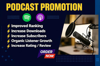 do organic podcast promotion for spotify and apple podcasts