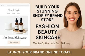 build stunning fashion skincare brand shopify store