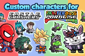 create custom characters for castle crashers painter boss paradise