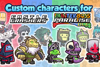 create custom characters for castle crashers painter boss paradise