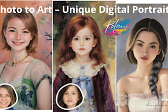 artistic digital painting from your photo