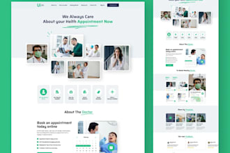 build hippa compliant telemedicine website, healthcare website, doctor website
