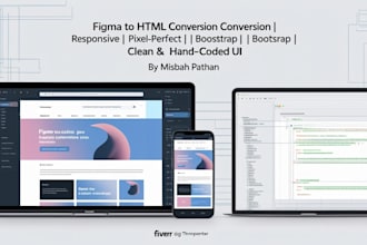 convert your figma or PSD design to responsive HTML CSS bootstrap