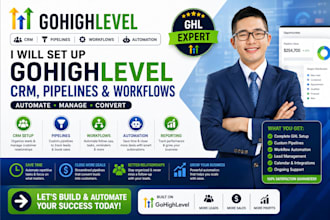 set up gohighlevel CRM pipelines workflows ghl automation ghl virtual assistant
