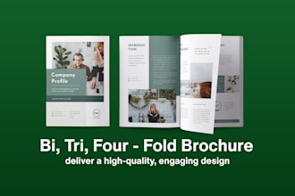 design business trifold, bifold brochure
