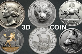 sculpt 3d gold coin 3d coin model 3d medallion custom bas relief challenge coin