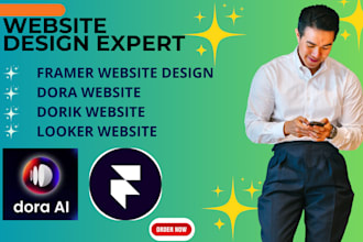 design 3d dora website framer website landing page dora animation