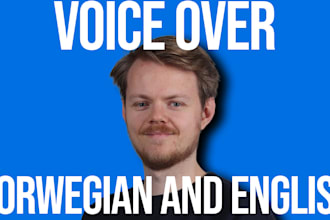 record a professional norwegian or english voice over