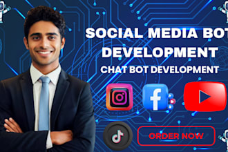 build reddit bot, twitter x bot, instagram API bot, tiktok bot, youtube bot