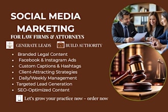 be your expert social media marketing manager for lawyers and law firms
