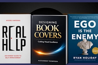 design minimalist book cover design, ebook cover design, amazon book cover