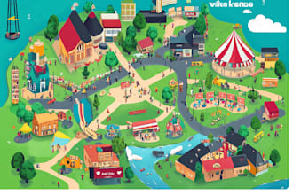 make any city map, vector map, event map, road map and travel map design