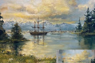 make reproduction of any painting in oil colors