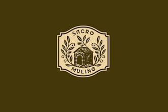 design sacred forest olive oil logo