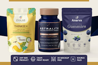 design custom mylar bag packaging for food and supplements