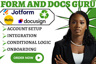 create hellosign docusign integration ecosign automation jotform google form va