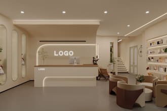 revamp3d barbershop,sport shoe store,beauty salon interior,archiviz medi spa,gym