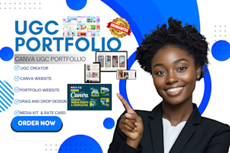 create a canva ugc portfolio website for beginners
