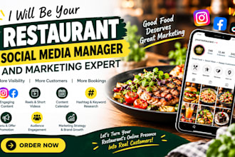 be your restaurant social media manager and marketing expert