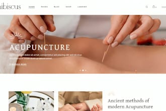 design wix acupuncture website pain clinic holistic website wellness website