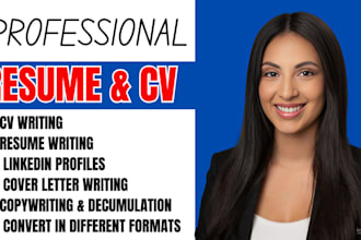 write hospitality, restaurant, chef, ,bartender, server resume and cv writing
