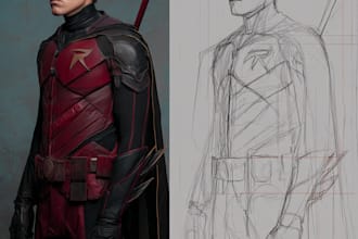 draw a great fan art of superhero characters