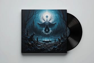create dark custom album cover