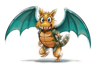 design and illustrate a vector cartoon character or mascot