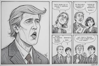 draw political cartoon and comic strip