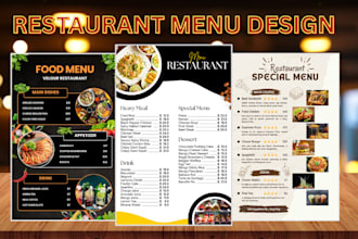 design modern restaurant menu food menu redesign fast food truck menu in 24hrs