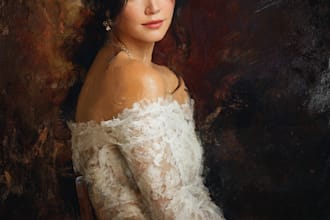 do renaissance art oil painting digital portrait