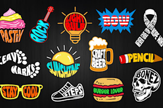 design typography word art logo in any shape
