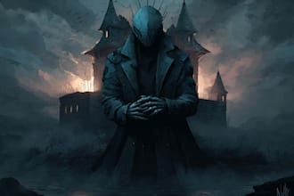 draw fantasy horror characters, creatures and landscapes
