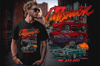 do amazing and dream car t shirt designs for you