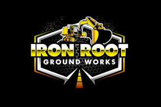 create graceful and fantastic excavator logo design