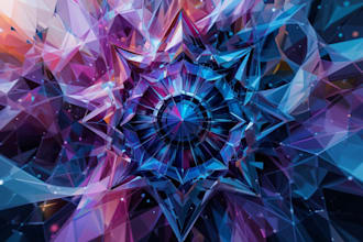 create abstract geometric digital art