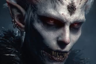 do scary character horror character for cover book album etc