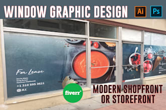 create amazing window graphic, shopfront, sign board, signage design for you