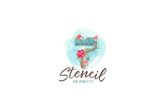 design unique stencil arts and crafts company logo