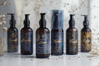 design cosmetic bottle label design and packaging