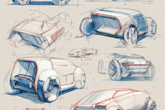 develop industrial and product design concept by sketches