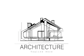 design modern minimalist real estate, house, property and architecture logo
