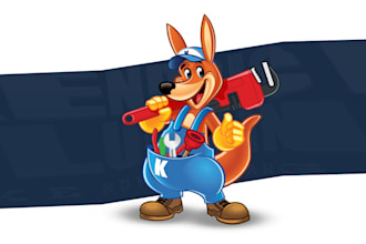 design elegant a kangaroo plumber logo for kendrick plumbing